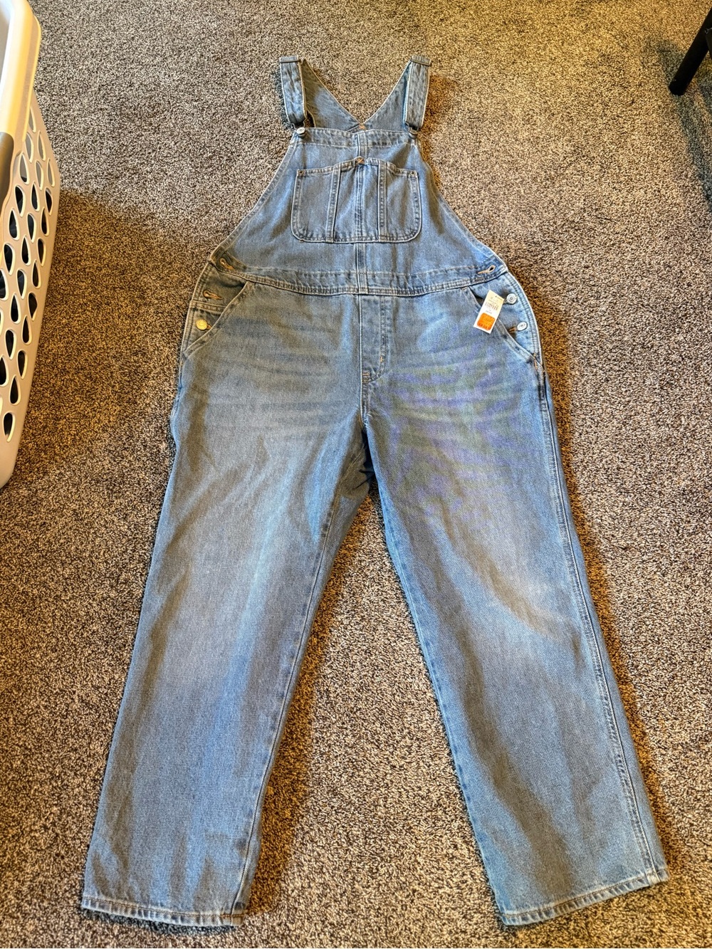 Old Navy Light Blue Denim Petite Overalls